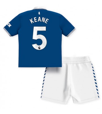 Everton Michael Keane #5 Hjemmebanesæt Børn 2023-24 Kort ærmer (+ korte bukser)